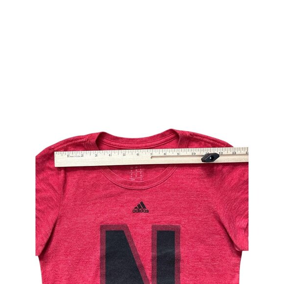Nebraska Cornhuskers Shirt Womens Small Red NCAA Football Adidas Graphic - Picture 4 of 6
